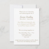 Blumenfeier des Lebens 3 Einladung (Rückseite)