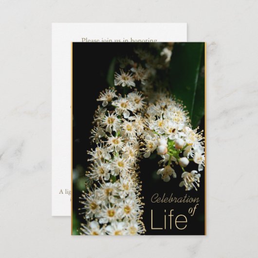 Blumenfeier des Lebens 3 Einladung (Vorne/Hinten)