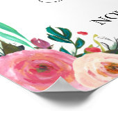 Blumenfeier des Lebens Begrüßungszeichen, Foto Poster (Ecke)