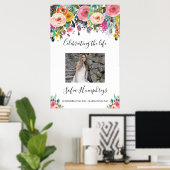 Blumenfeier des Lebens Begrüßungszeichen, Foto Poster (Heimbüro)