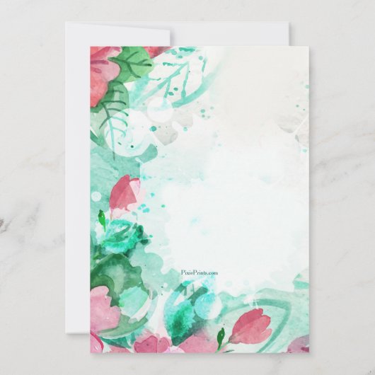 Blumenfeier Einladung (Rückseite)