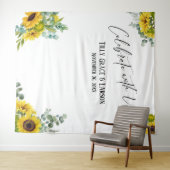 Blumenfeier mit uns! Hintergrund für Foto Wandteppich (Beispiel (Horizontal))