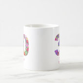 Blumenfeier Personalisiert 30. Geburtstagsfeier Ta Kaffeetasse (Mittel)