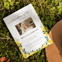 Blumenfeier zum Foto der Beerdigung des Lebens Ein Einladung