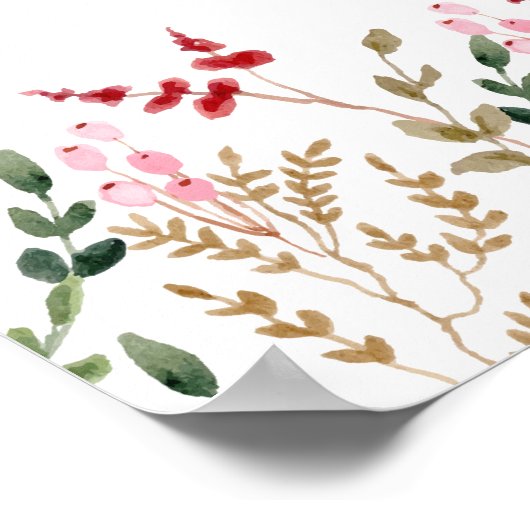 Blumenfeier zum Foto Lebenslauf - Beerdigung Poster (Ecke)