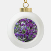 Blumenfeld 8420 Stiefmütterchen Keramik Kugel-Ornament (Vorderseite)