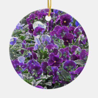 Blumenfeld 8420 Stiefmütterchen Keramik Ornament