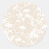 Blumenfeld (Champagner) Runder Aufkleber (Vorderseite)