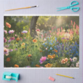 Blumenfeld-Decoupage Seidenpapier (Basteln)