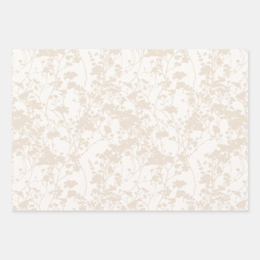 Blumenfeld (Elfenbeinküste - Champagner) Geschenkpapier Set (Vorderseite 3)