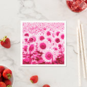 Blumenfeld - Fuchsienfarben Serviette (Beispiel)