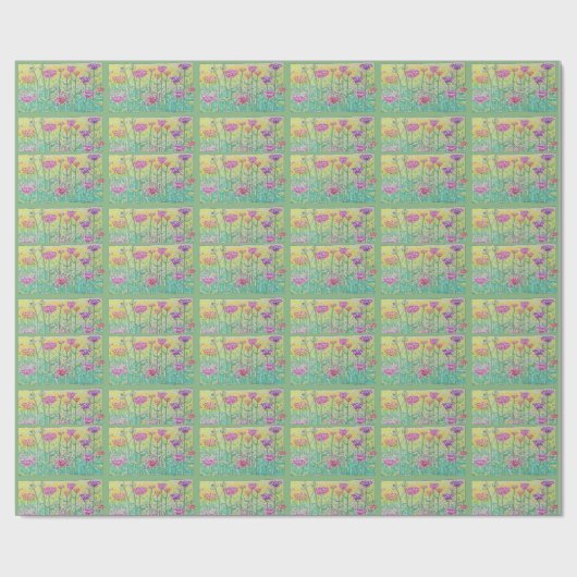 Blumenfeld Geschenkpapier (Flach)