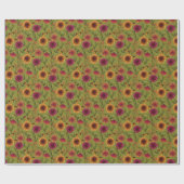 Blumenfeld im Herbst Blumenfeld Grün Geschenkpapier (Flach)