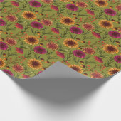 Blumenfeld im Herbst Blumenfeld Grün Geschenkpapier (Ecke)