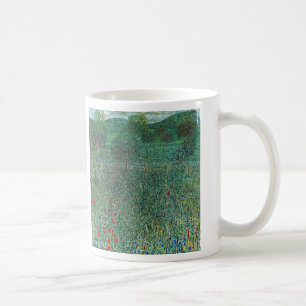Blumenfeld in Litzlberg Klimt, Vintage Landschaft Kaffeetasse