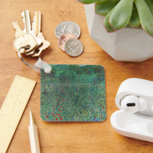 Blumenfeld in Litzlberg Klimt, Vintage Landschaft Schlüsselanhänger