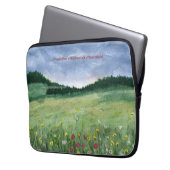 Blumenfeld Landschaft Laptopschutzhülle (Vorderseite Links)