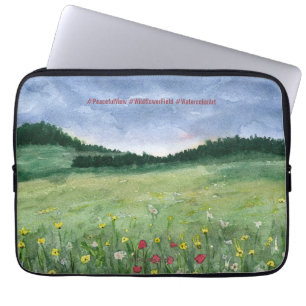 Blumenfeld Landschaft Laptopschutzhülle