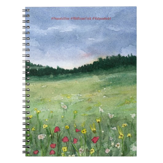 Blumenfeld Landschaft  Notizblock (Vorderseite)