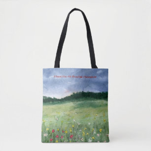 Blumenfeld Landschaft  Tasche
