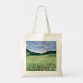 Blumenfeld Landschaft  Tragetasche (Rückseite)