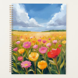 Blumenfeld Landschaftsmalerei Aquarell Planer