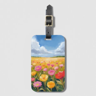 Blumenfeld-Landschaftsmalerei Gepäckanhänger