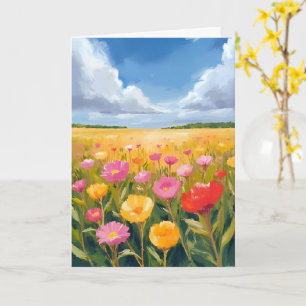 Blumenfeld Landschaftsmalerei Karte