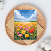 Blumenfeld-Landschaftsmalerei Karte