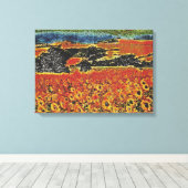 Blumenfeld Leinwanddruck (Insitu (Holzboden))