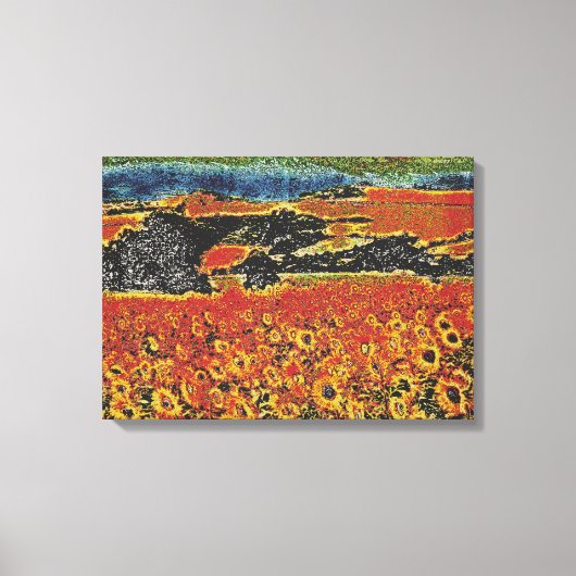 Blumenfeld Leinwanddruck (Vorderseite)