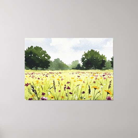 Blumenfeld Leinwanddruck (Vorderseite)