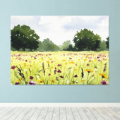 Blumenfeld Leinwanddruck (Insitu (Holzboden))