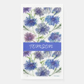 Blumenfeld, lila, blau c serviette (Vorderseite)