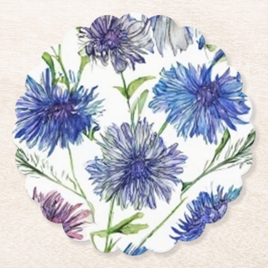 Blumenfeld, lila, blau c untersetzer (Vorderseite)