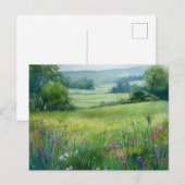 Blumenfeld Naturszene Postkarte (Vorne/Hinten)