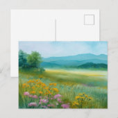 Blumenfeld Naturszene Postkarte (Vorne/Hinten)