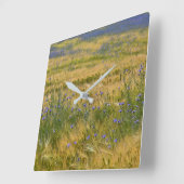 Blumenfeld Quadratische Wanduhr (Winkel)