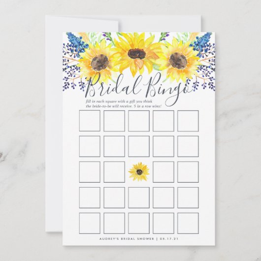 Blumenfelder Doppelseitiges Brautparty (Vorderseite)