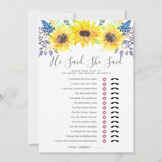 Blumenfelder Doppelseitiges Brautparty (Vorderseite)