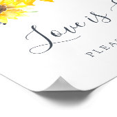 Blumenfelder Hochzeit Dessert Bar Sign Poster (Ecke)