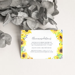 Blumenfelder | Hochzeitshotel Unterkunftskarten Begleitkarte