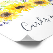 Blumenfelder Hochzeitskarten und Geschenkzeichen Poster (Ecke)