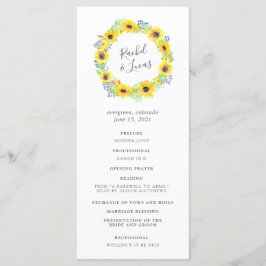 Blumenfelder Hochzeitsprogramm Programm