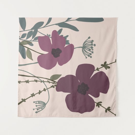 Blumenfelder modern wandteppich (Vorderseite (Horizontal))