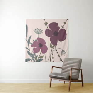 Blumenfelder modern wandteppich