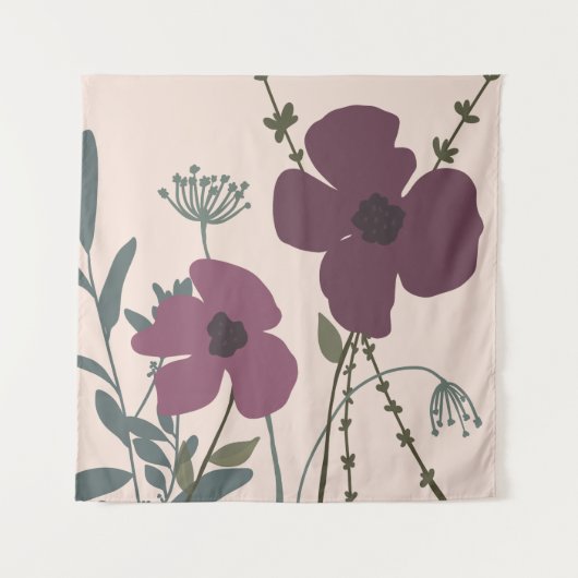 Blumenfelder modern wandteppich (Vorderseite)