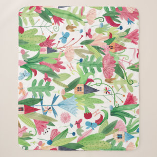 Blumenfelder: Muster für Aquarelle Sherpadecke