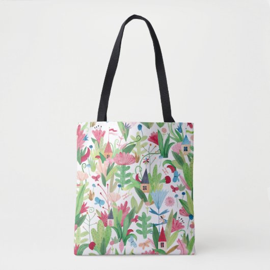 Blumenfelder: Muster für Aquarelle Tasche (Vorderseite)