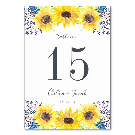 Blumenfelder | PERSONALISIERTE TISCHNUMMER (Rückseite)